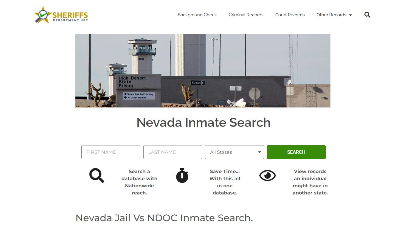 Nevada Inmate Search: Lookup NDOC Prison and County Jail ...